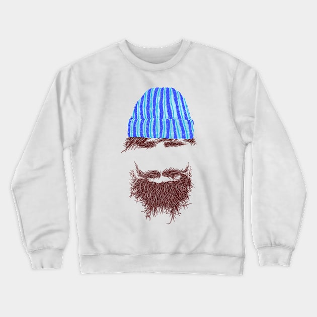 Hipster Man in Beanie Crewneck Sweatshirt by CoffeeandTeas